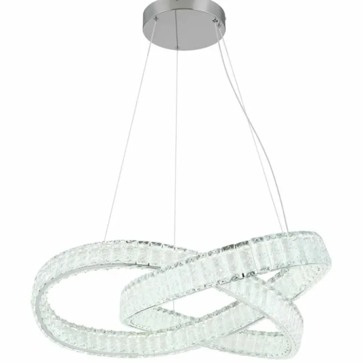 Luminaires Globo Lighting Éclairage Led|Mucky Suspension LED Chrome, 1 lumière, Télécommandes
