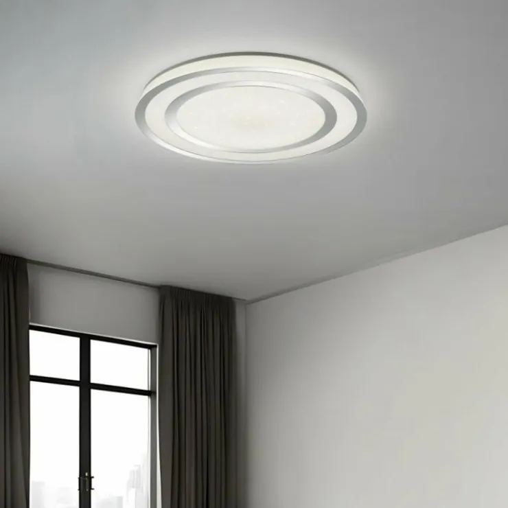 Luminaires Reality Éclairage Led|NORIAKI Plafonnier, Spot de plafond LED Chrome, 1 lumière, Télécommandes