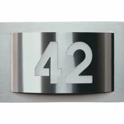 Numéro d'adresse éclairé Albert 6002 Acier inoxydable, 1 lumière