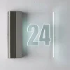 Numéro d'adresse éclairé Albert 6007 LED Acier inoxydable, 1 lumière