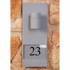 Numéro d'adresse éclairé Konstsmide MODENA Gris, 1 lumière