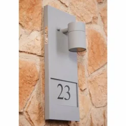 Numéro d'adresse éclairé Konstsmide MODENA Gris, 1 lumière