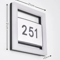 Numéro d'adresse éclairé Linna LED Blanc, 1 lumière