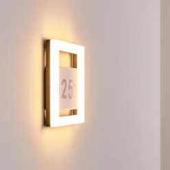 Numéro d'adresse éclairé Linna LED Blanc, 1 lumière