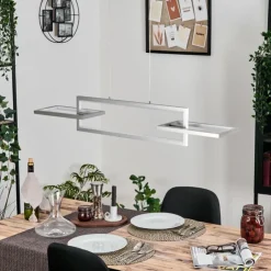 hofstein Suspensions|Odeon Suspension, Suspension LED Argenté, 3 lumières
