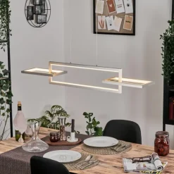 hofstein Suspensions|Odeon Suspension, Suspension LED Argenté, 3 lumières