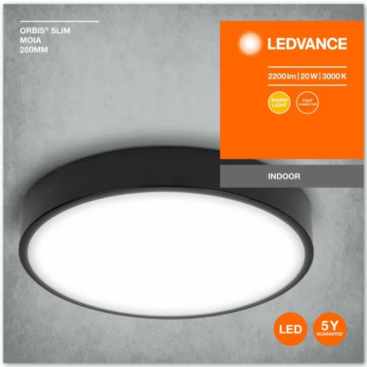 Luminaires Ledvance Éclairage Led|Orbis Plafonnier LED Noir, 1 lumière