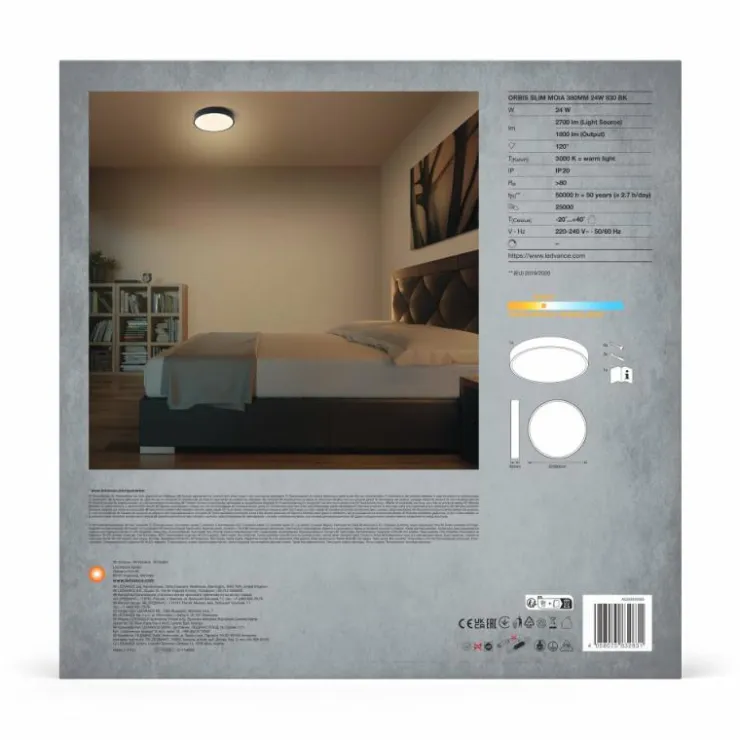 Luminaires Ledvance Éclairage Led|Orbis Plafonnier LED Noir, 1 lumière