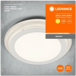 Luminaires Ledvance Éclairage Led|Orbis Plafonnier LED Blanc, 1 lumière