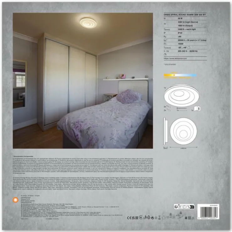 Luminaires Ledvance Éclairage Led|Orbis Plafonnier LED Blanc, 1 lumière
