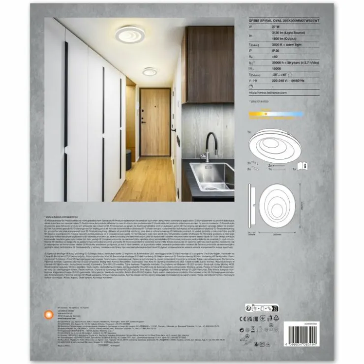 Luminaires Ledvance Éclairage Led|Orbis Plafonnier LED Blanc, 1 lumière