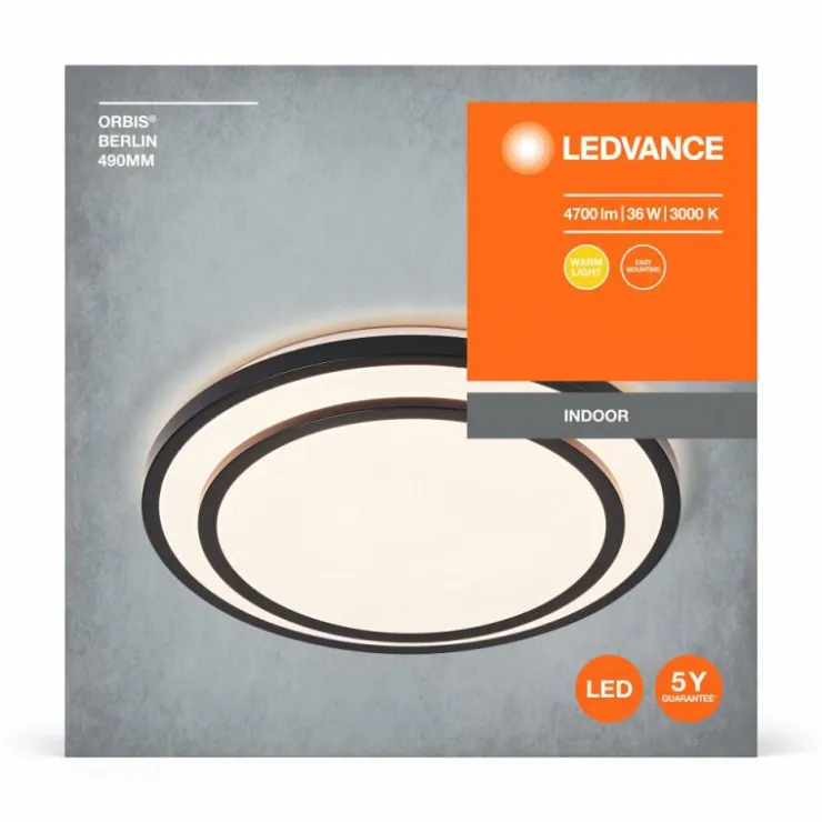 Luminaires Ledvance Éclairage Led|Orbis Plafonnier LED Noir, 1 lumière