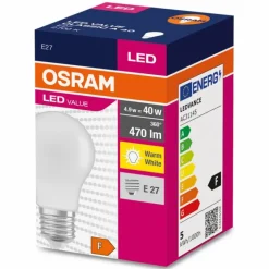 OSRAM CLASSIC A LED E27 4,9 Watt 2700 Kelvin 470 lumen
