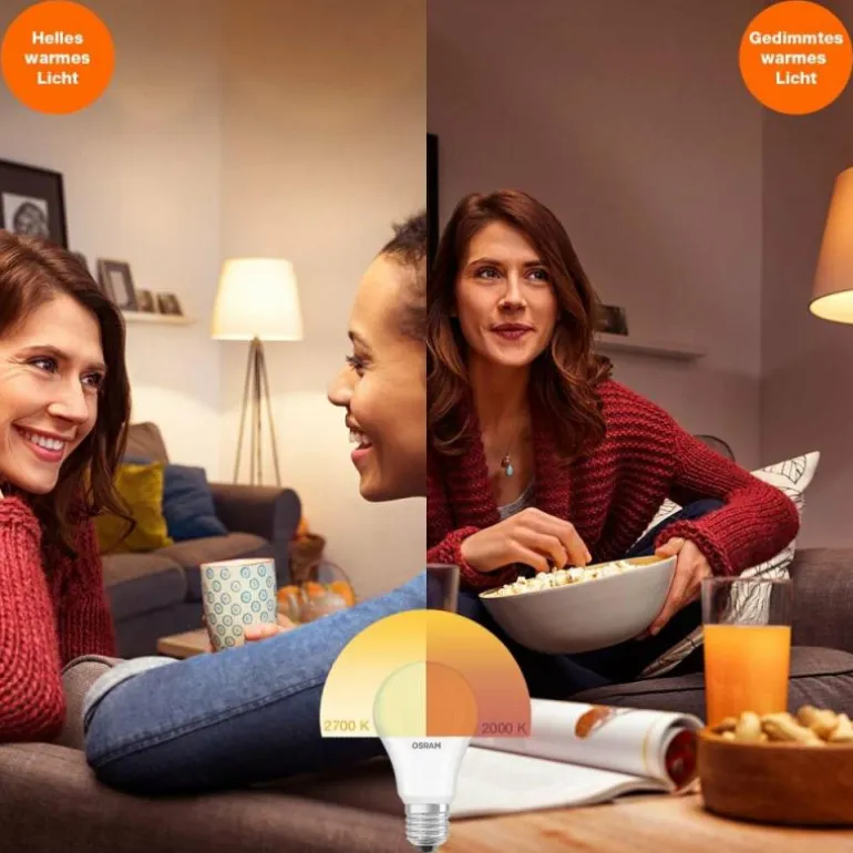 Osram LED E27 4,5 Watt 2700-4000K 470 Lumen