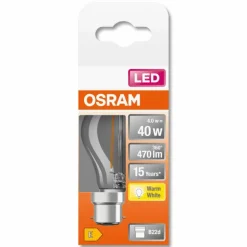 OSRAM LED Retrofit B22d 4 Watt 2700 Kelvin 470 Lumen