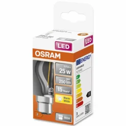 OSRAM LED Retrofit B22d 2,5 Watt 2700 Kelvin 250 lumen