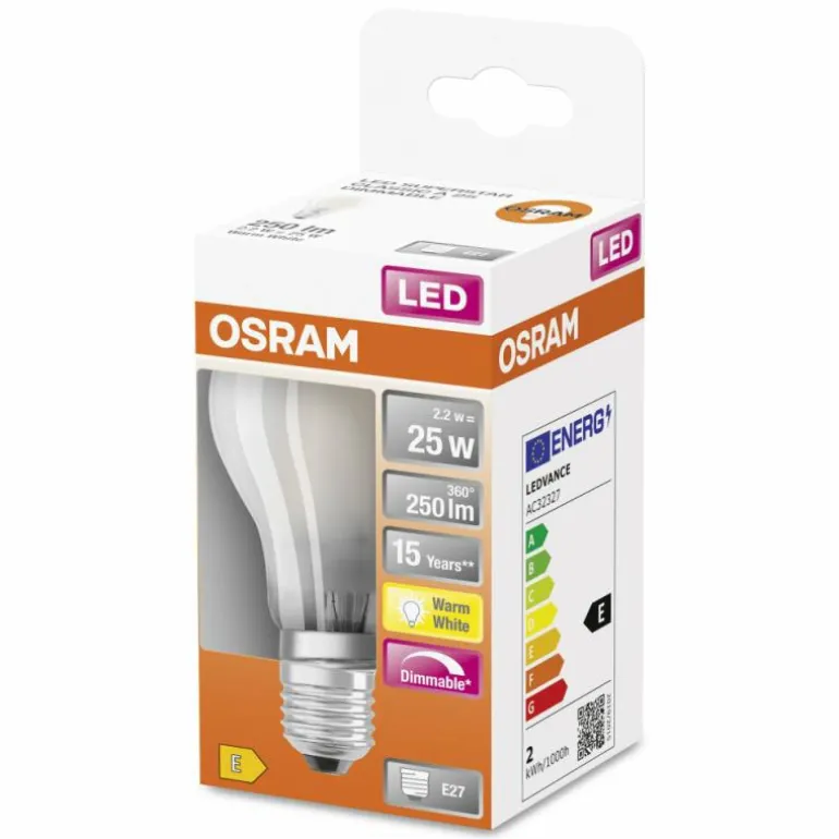 OSRAM LED Retrofit E27 2,2 Watt 2700 Kelvin 250 lumen