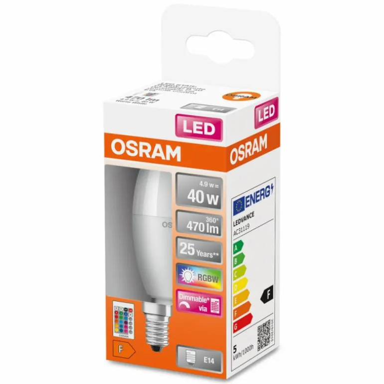 OSRAM LED Retrofit E14 4,9 watt 2700 kelvin 470 lumen