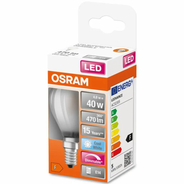 OSRAM LED Retrofit E14 4,8 watt 4000 kelvin 470 lumen