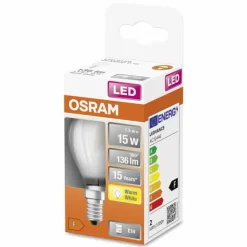 OSRAM LED Retrofit E14 1,5 Watt 2700 Kelvin 136 lumen