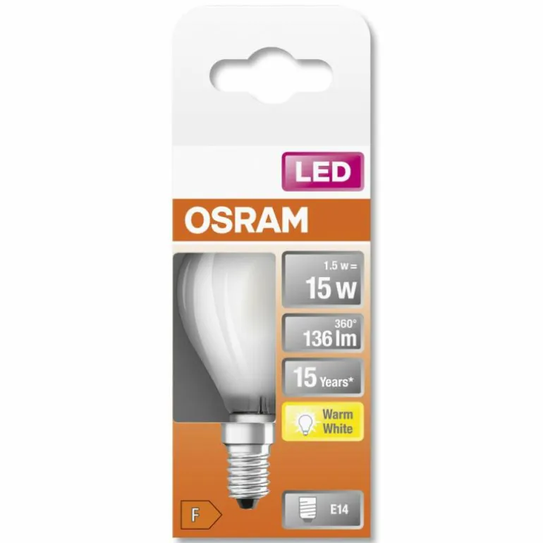 OSRAM LED Retrofit E14 1,5 Watt 2700 Kelvin 136 lumen