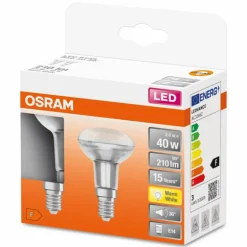 OSRAM LED STAR Lot de 2 E14 2,6 Watt 2700 Kelvin 210 lumen