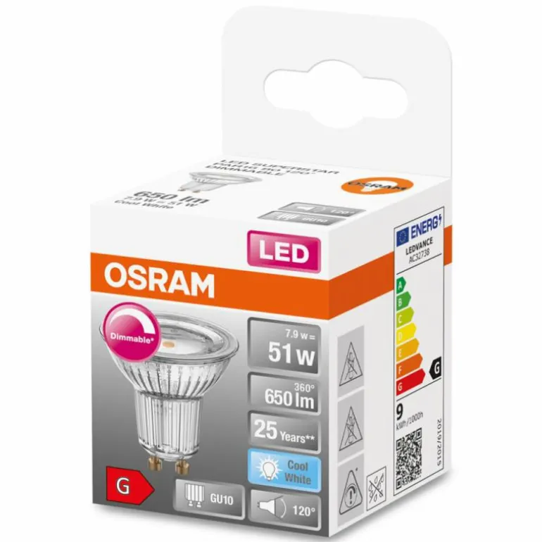 OSRAM LED SUPERSTAR GU10 7,9 Watt 4000 Kelvin 650 lumen
