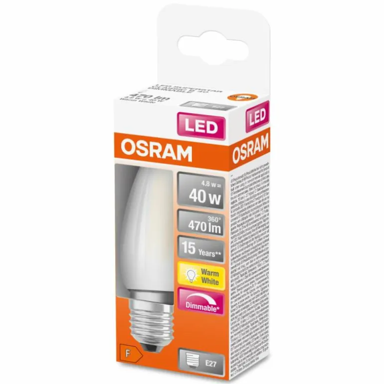 OSRAM Retrofit LED E27 4,8 watt 2700 kelvin 470 lumen