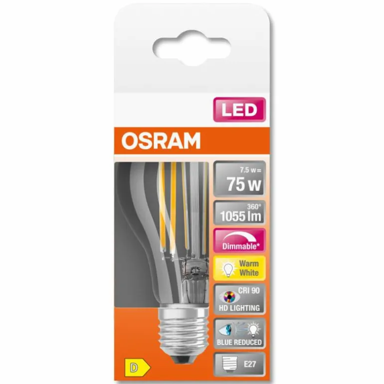 OSRAM SUPERSTAR LED E27 7,5 watt 2700 kelvin 1055 lumen
