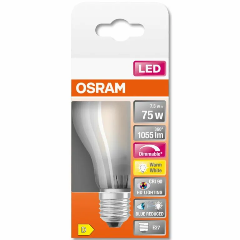 OSRAM SUPERSTAR LED E27 7,5 watt 2700 kelvin 1055 lumen