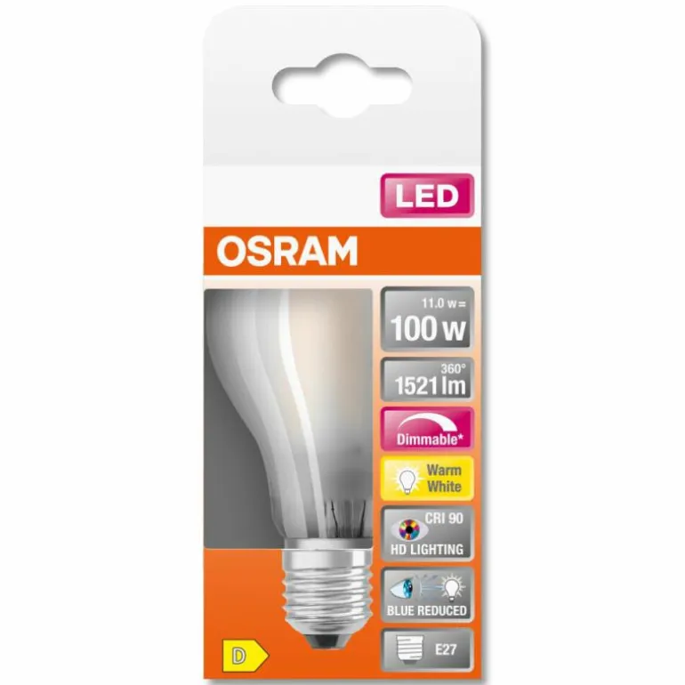 OSRAM SUPERSTAR LED E27 11 watt 2700 kelvin 1521 lumen
