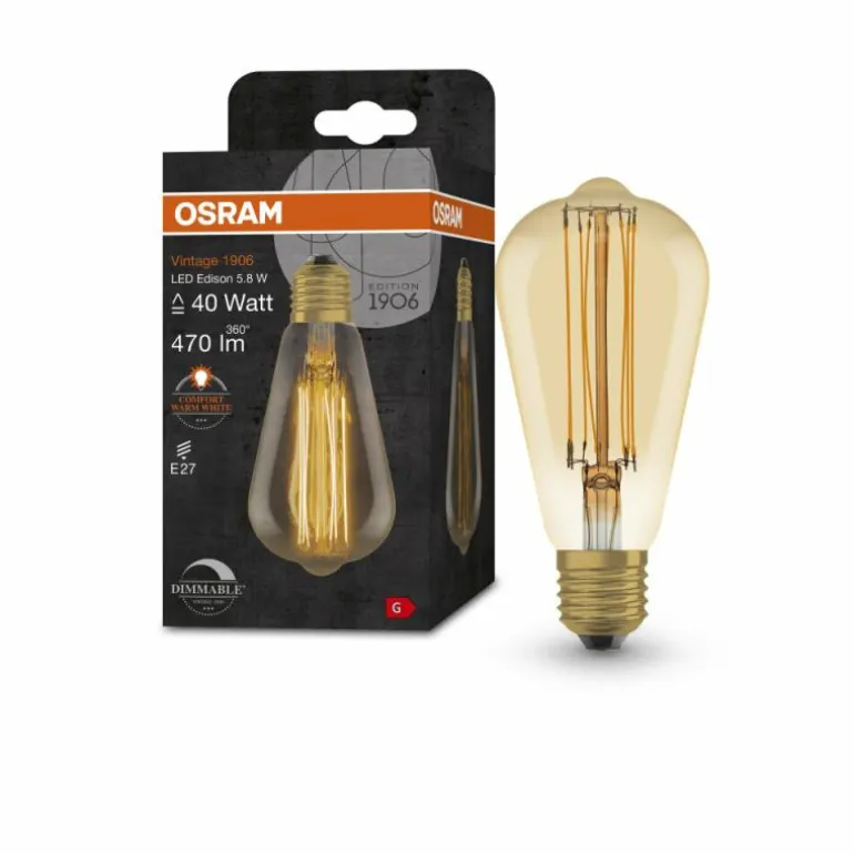 OSRAM Vintage 1906® LED E27 5,8 watt 2200 kelvin 470 lumen