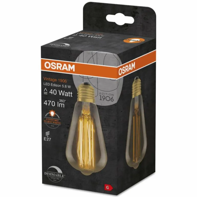OSRAM Vintage 1906® LED E27 5,8 watt 2200 kelvin 470 lumen