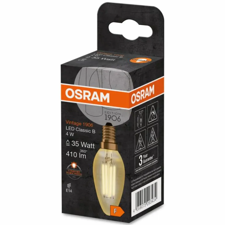 OSRAM Vintage 1906® LED E14 4 watt 2400 kelvin 410 lumen