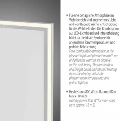 Luminaires Leuchten Direkt Éclairage Led|Panneau de plafond avec chauffage IR LeuchtenDirekt BEROA LED Blanc, 1 lumière, Télécommandes