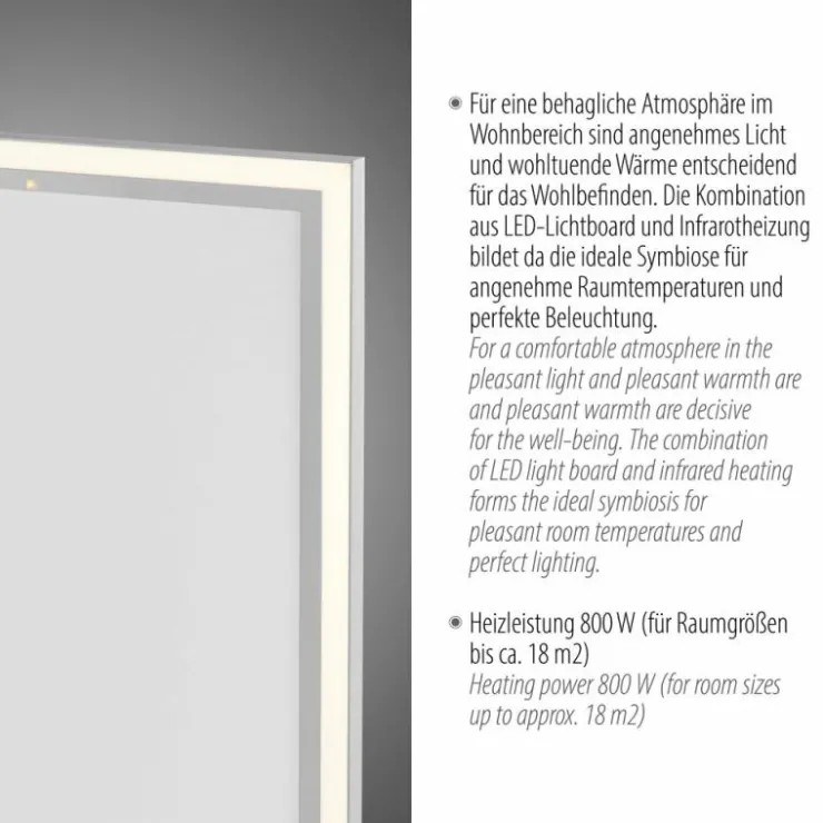 Luminaires Leuchten Direkt Éclairage Led|Panneau de plafond avec chauffage IR LeuchtenDirekt BEROA LED Blanc, 1 lumière, Télécommandes