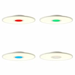 Luminaires Brilliant Éclairage Led|Panneau encastrable Brilliant Odella LED Blanc, 1 lumière, Télécommandes, Changeur de couleurs