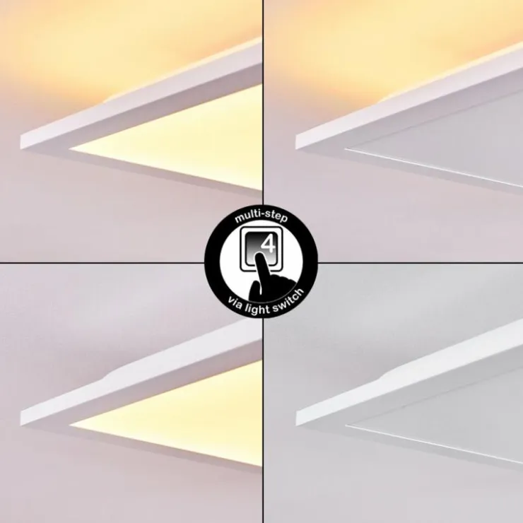hofstein Éclairage Led|Panneau LED Badia Blanc, 2 lumières