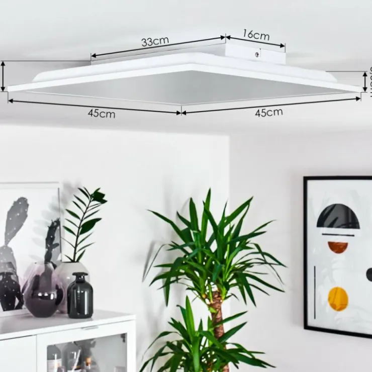 hofstein Éclairage Led|Panneau LED Badia Blanc, 2 lumières