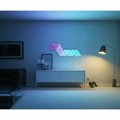 Panneau mural Nanoleaf - Pack de 3 LED Blanc, 1 lumière, Télécommandes, Changeur de couleurs