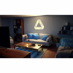Panneau mural Nanoleaf - Pack de 3 LED Blanc, 1 lumière, Télécommandes, Changeur de couleurs