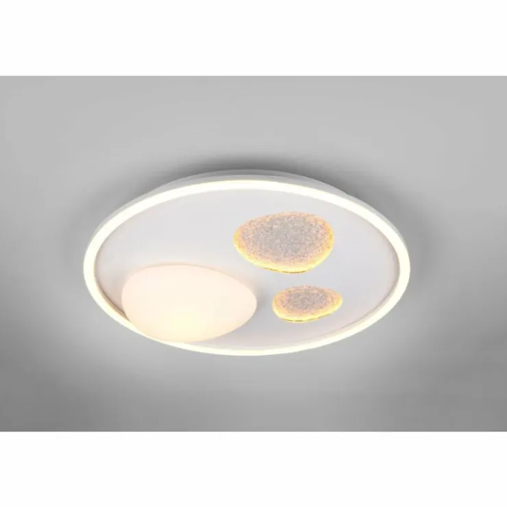 Luminaires Trio Éclairage Led|Pebble Plafonnier LED Blanc, 1 lumière, Télécommandes