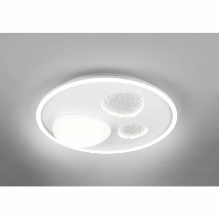 Luminaires Trio Éclairage Led|Pebble Plafonnier LED Blanc, 1 lumière, Télécommandes