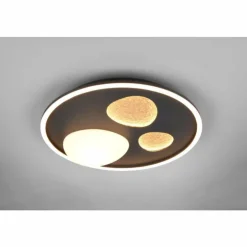 Luminaires Trio Éclairage Led|Pebble Plafonnier LED Noir, 1 lumière, Télécommandes
