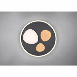 Luminaires Trio Éclairage Led|Pebble Plafonnier LED Noir, 1 lumière, Télécommandes