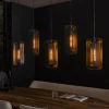 hofstein Suspensions|Pendelleuchte Suspension Anthracite, 5 lumières