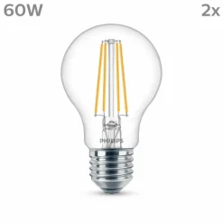 Philips Classic Lot de 2 LED E27 7 watt 4000 kelvin 850 lumen