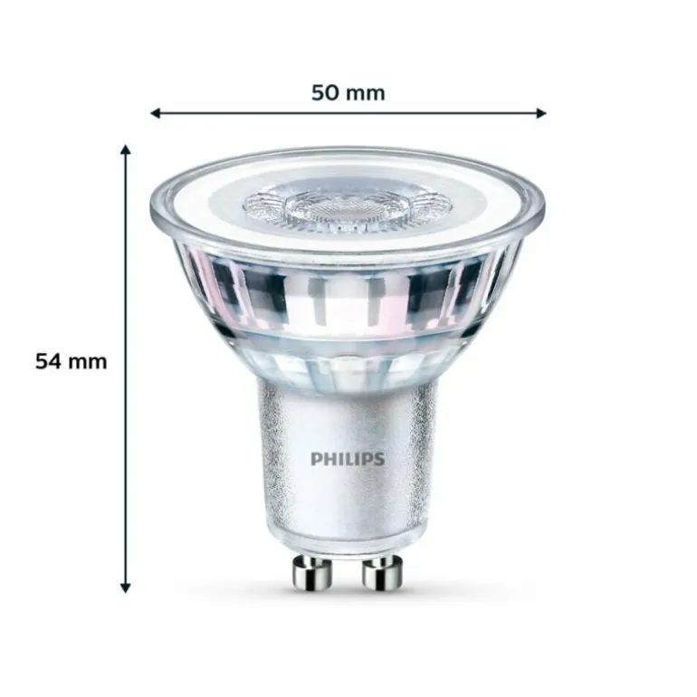 Philips Classic Lot de 2 LED GU10 4,6 watt 2700 kelvin 355 lumen