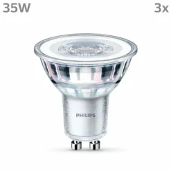 Philips Classic Lot de 3 LED GU10 3,5 watt 2700 kelvin 255 lumen