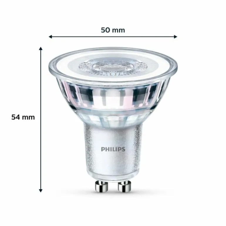 Philips Classic Lot de 6 LED GU10 3,5 watt 2700 kelvin 255 lumen